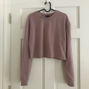 Cropped pink super soft long sleeve!